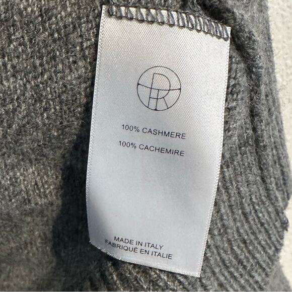 The Row Cashmere Sweater size XS Grey Melange Full Zip Hooded Pockets - Picture 8 of 11